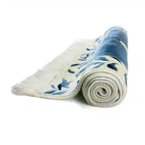 Megane Seccade White & Blue Muslim Prayer Rug