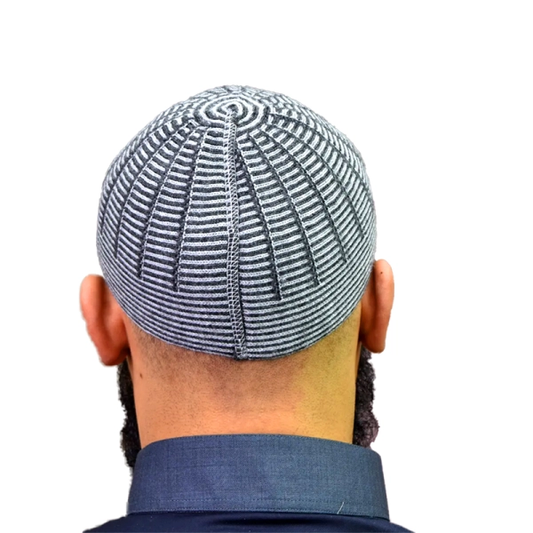 Grey Turkish Prayer Cap for Muslim Men