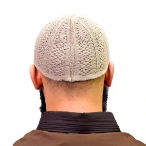 Cream Thick Prayer Cap for Muslim Men