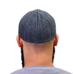 Slate Grey Thick Prayer Cap for Muslim Men