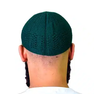 Green Thick Prayer Cap for Muslim Men