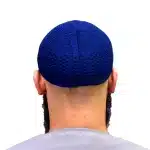 Indigo Thick Wool Prayer Cap for Muslim Men