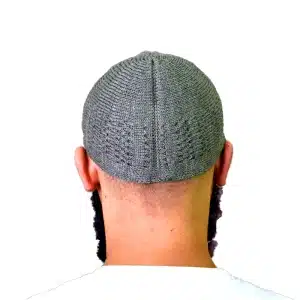 Stone Thick Wool Prayer Cap for Muslim Men