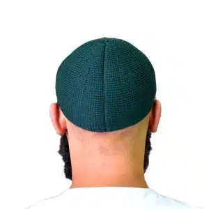 Bottle Green Islamic Prayer Cap for Muslim Men