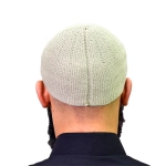 Off White Islamic Prayer Cap for Muslim Men