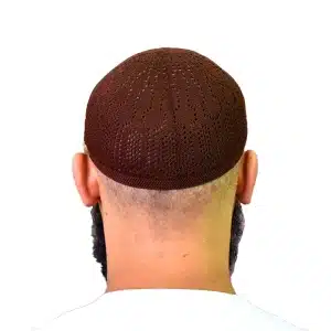 Chocolate Cotton Prayer Cap for Muslim Men