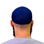 Navy Cotton Prayer Cap for Muslim Men