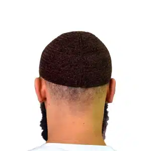 Brown Wool Prayer Cap for Muslim Men