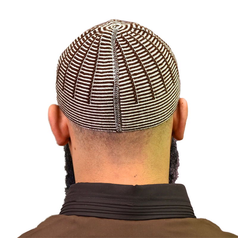 Brown Turkish Prayer Cap for Muslim Men