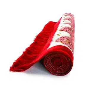 Sp.Sec.Ultra Duble Red,Cream And Gold Prayer Mat