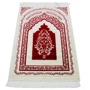 Buy Red And Cream prayer mat