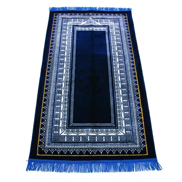 Double Slus Secc prayer mat in blue and white