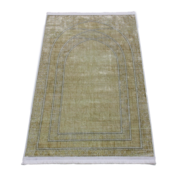 Gold White Pattern Prayer Mat