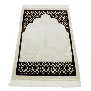 Megane Seccade White And Brown Prayer Mat