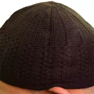 Men’s Thick Wool Brown Prayer Hat