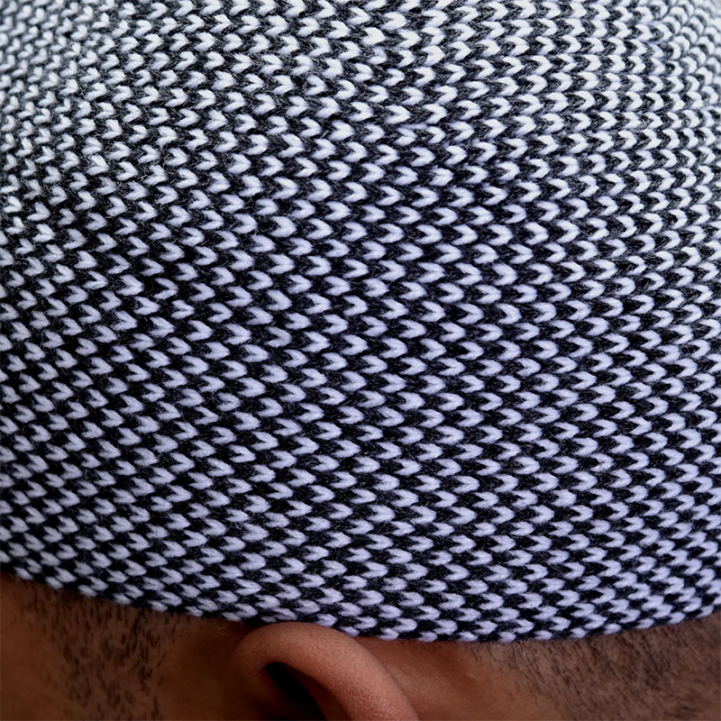 Men’s Dotted Core Black & White Prayer Hat