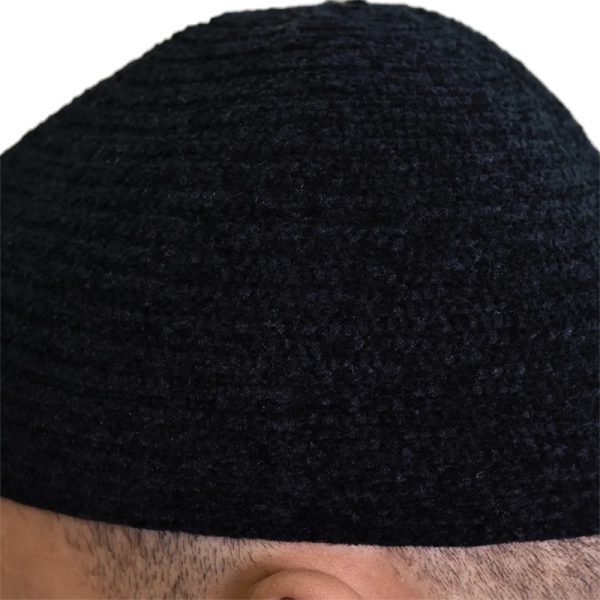 Men’s Elegant Black Wool Prayer Hat