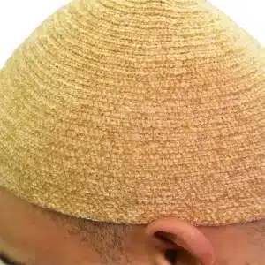 Men’s Elegant Gold Wool Prayer Hat