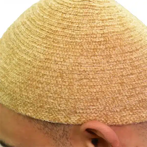 Men’s Elegant Gold Wool Prayer Hat