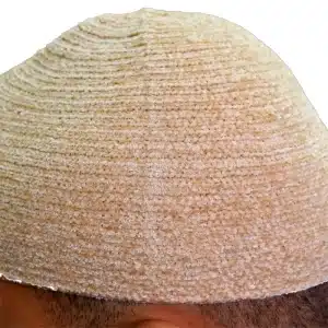 Men’s Elegant Light Cream Wool Prayer Hat