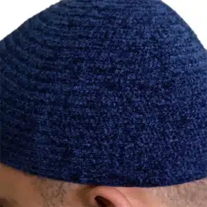 Men’s Elegant Navy Wool Prayer Hat