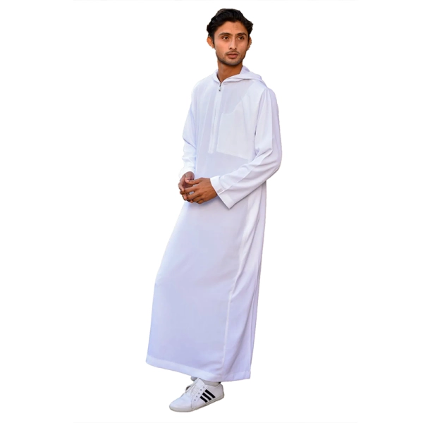 online Hooded White Thobe