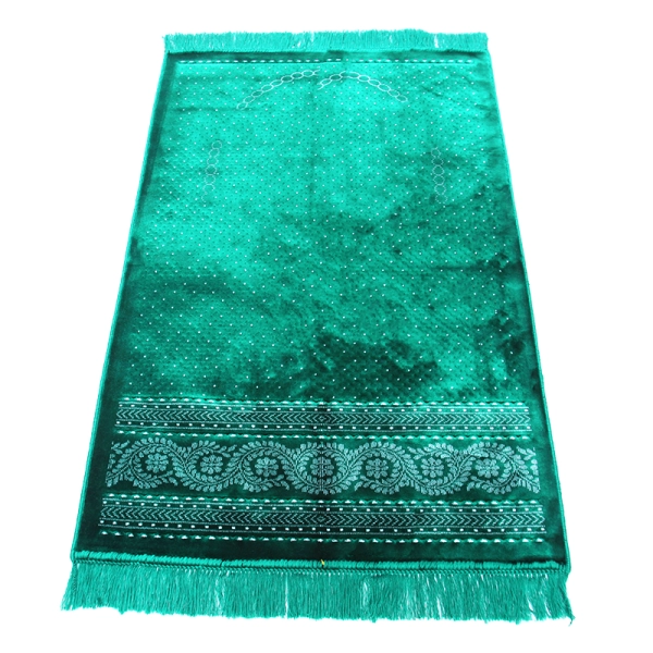 Emerald Green Pattern Muslim Prayer Rug