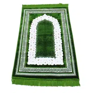 Plus Star Secc Green and White Prayer Mat