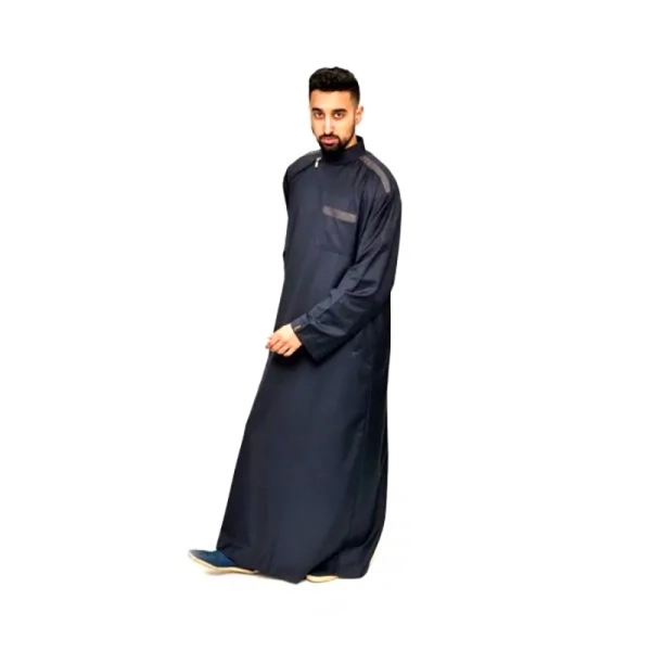 navy & beige collared men's Jubba