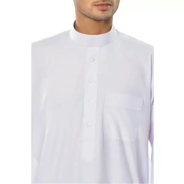 white collar men's thobe