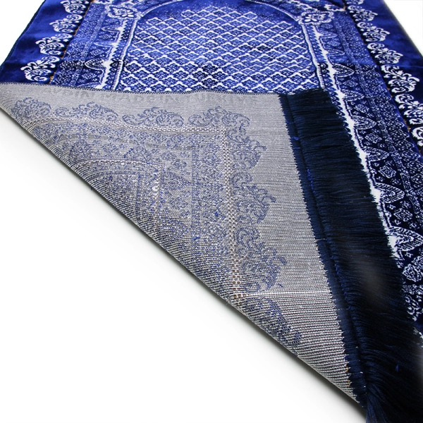 Blue, White & Gold Pattern Prayer Mat