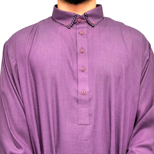 Men's Tuxedo Collared Lilac Thobe