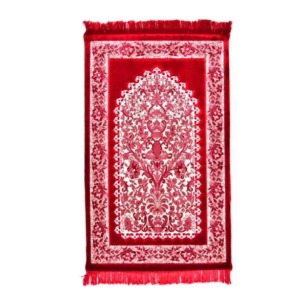 Red & Beige Memory Foam Padded Prayer mat