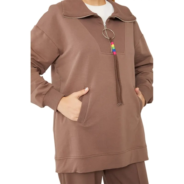 stylish brown co-ord set for Muslim women