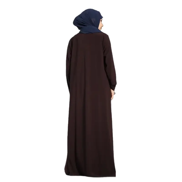 Girls Brown Jersey Abaya