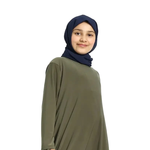 Girls Khaki Jersey Abaya