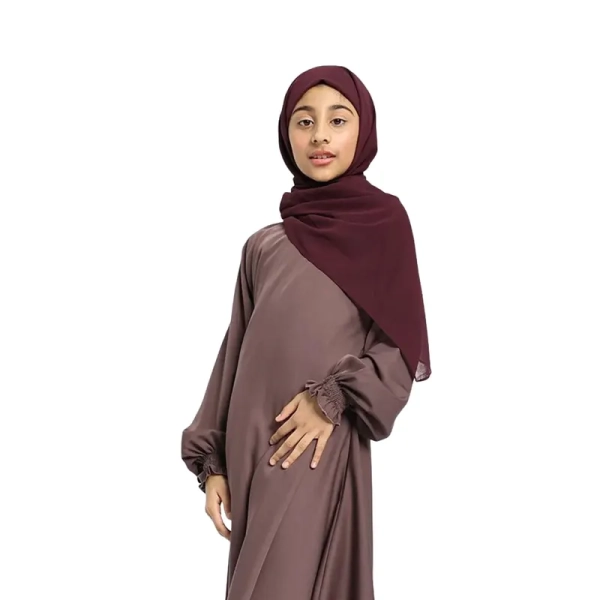 Girls Mauve Umbrella Abaya