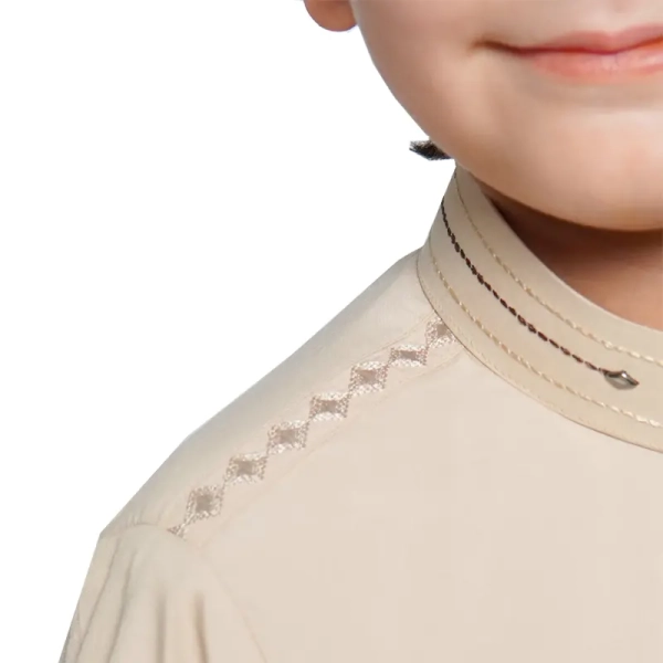 detail collared cream Jubbah for kids