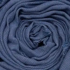 Dusty Blue Lined Cotton Hijab Muslim Scarf