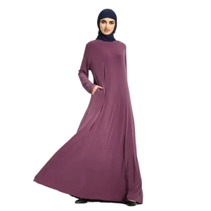 Mauve Jersey Abaya