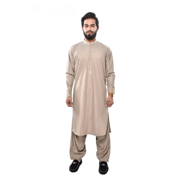 Men’s Beige Pakistani Shalwar Kameez