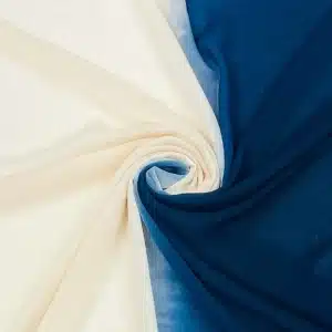 Navy Blue & Cream Ombre Silk Chiffon Hijab Muslim Scarf