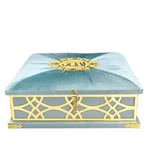 Turquoise Quran & Prayer Mat Case Gift Box