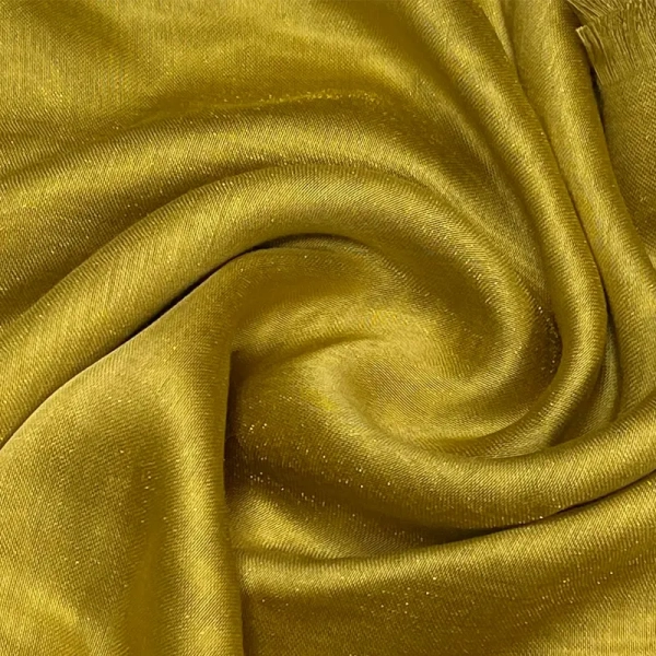 Gold Shimmer Viscose Hijab Muslim Female Scarf