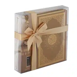 Gold Quran and Attar Gift Set