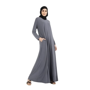 Grey Jersey Abaya Online