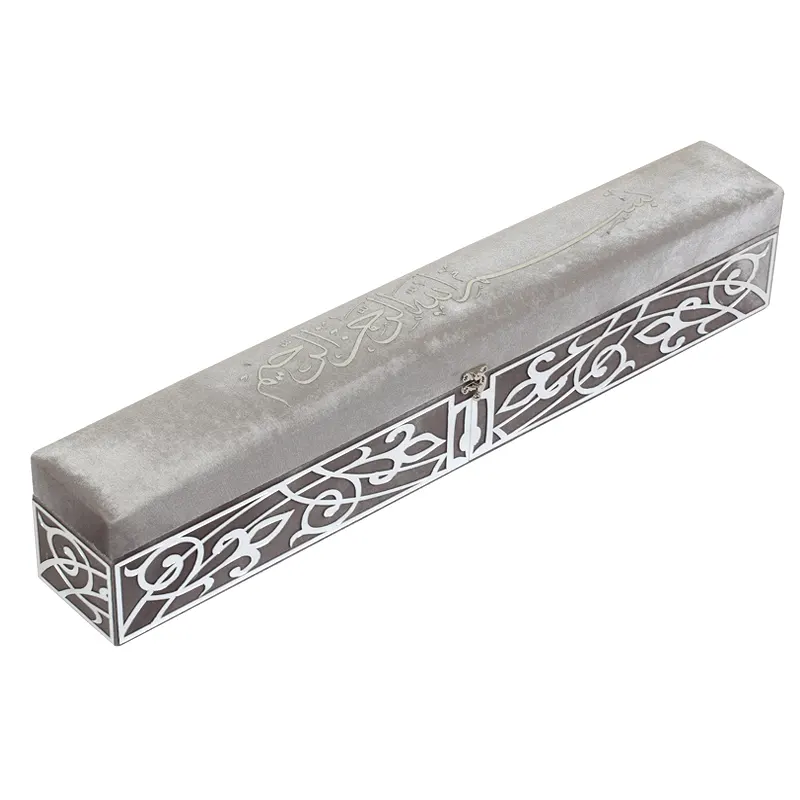 Grey Velvet Plexi Prayer Gift Box