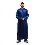 Omani Satin Tassel Navy Thobe