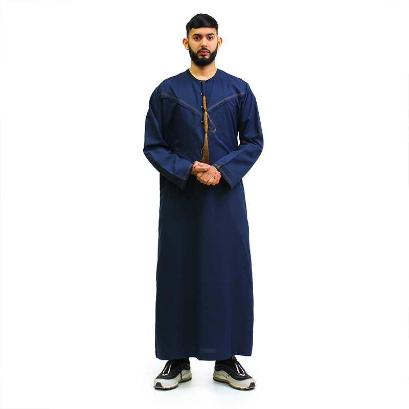 Brown Tasseled Navy Thobe