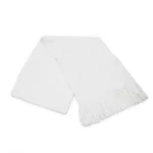 White Nalain Scarf for Muslim Men